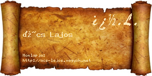 Ács Lajos névjegykártya