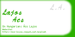 lajos acs business card